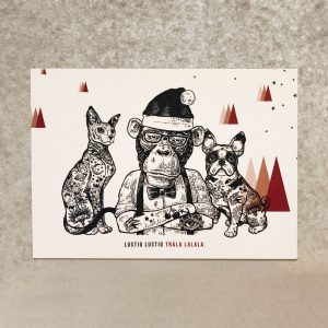 Weihnachtskarte Bonobo